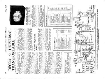 Decca 55 ;Transportable schematic circuit diagram
